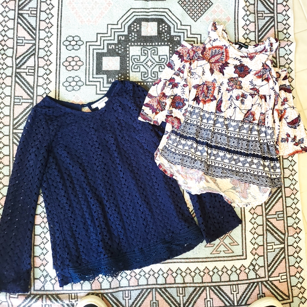 Lot Girls Boho Long Sleeve Tops SZ S